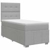 vidaXL Lit boxspring avec matelas Gris clair 80 x 200 cm Tissu