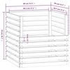 vidaXL Composteur 80x80x78 cm Bois massif de pin