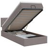 vidaXL Lit ottoman avec matelas Taupe 100 x 200 cm Tissu