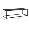 vidaXL Table basse Noir avec verre noir 120x50x35 cm