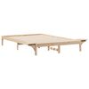 vidaXL Cadre de lit avec tables de chevet Naturel 140 x 220 cm