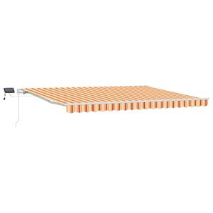 vidaXL Auvent r&eacute;tractable Jaune et Orange 450 &times; 350 cm