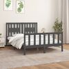 vidaXL Cadre de lit sans matelas bois massif de pin gris 140x200 cm