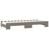 vidaXL Lit de jour avec gigogne et tiroirs sans matelas taupe 90x200cm