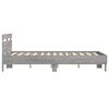 vidaXL Cadre de lit avec LED sans matelas sonoma gris 135x190 cm