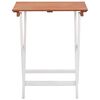 vidaXL Ensemble de bistro 3 pcs Bois d'acacia Marron fonc&eacute; et blanc