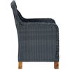 vidaXL Ensemble &agrave; manger de jardin 5 pcs Gris fonc&eacute;