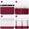 vidaXL Rideaux occultants avec anneaux 2 pcs Bordeaux 225 x 140 cm