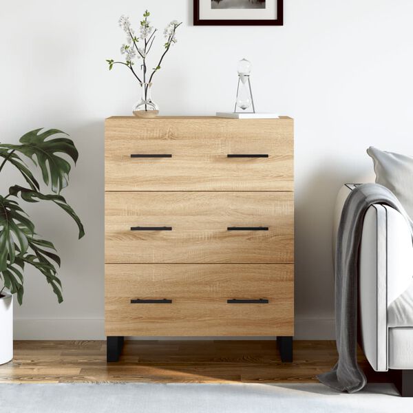 vidaXL Buffet ch&ecirc;ne sonoma 69,5x34x90 cm bois d'ing&eacute;nierie