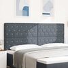 vidaXL T&ecirc;te de lit LED avec t&ecirc;te de lit Gris fonc&eacute; 200 cm Polyester