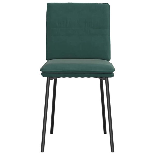 vidaXL Chaises à manger lot de 6 vert foncé velours