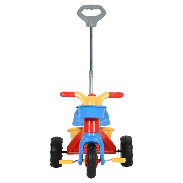 vidaXL Tricycle pour enfants avec poign&eacute;e pour parents Multicolore