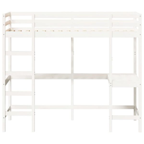 vidaXL Lit superpos&eacute; sans matelas blanc 90x200 cm bois de pin massif