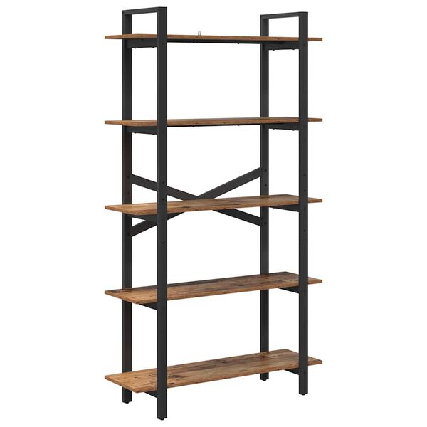 vidaXL &Eacute;tag&egrave;re Bois Ancien 100 x 33,5 x 178 cm Bois d'ing&eacute;nierie