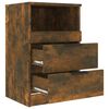 vidaXL Tables de chevet 2 pcs Ch&ecirc;ne fum&eacute; Bois d'ing&eacute;nierie