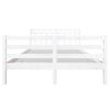 vidaXL Cadre de lit sans matelas blanc bois massif