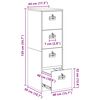 vidaXL Cabinet de Dossier avec tiroir 2 pcs Rose 44 x 50 x 106.5 cm