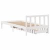 vidaXL Cadre de lit sans matelas blanc 90x190 cm bois de pin massif