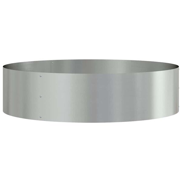 vidaXL Anneau de jardini&egrave;re Argent&eacute; 80 x 80 x 20 cm Acier galvanis&eacute;