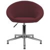 vidaXL Chaises pivotantes &agrave; manger lot de 6 violet tissu