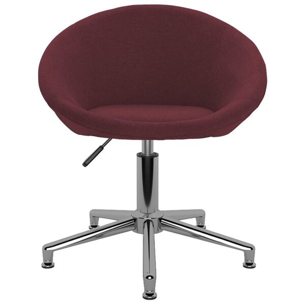 vidaXL Chaises pivotantes &agrave; manger lot de 6 violet tissu