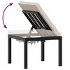 vidaXL Tabouret de jardin avec coussin noir acier enduit de poudre