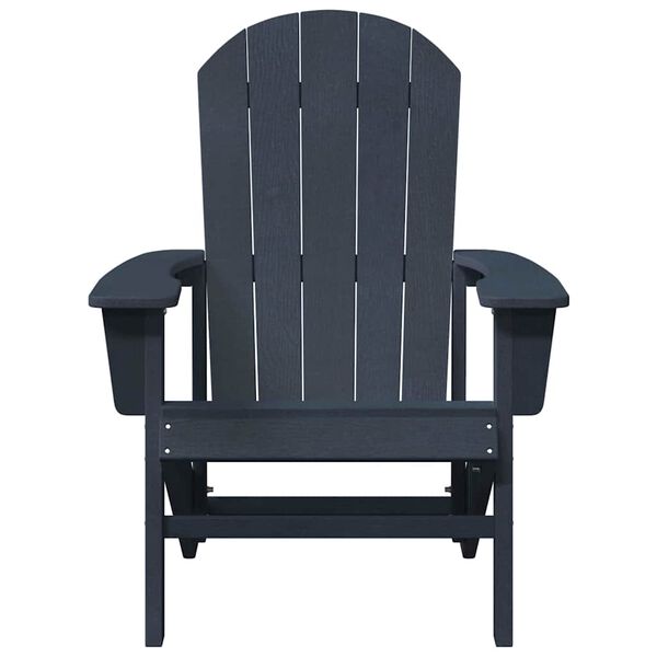 vidaXL Chaise Adirondack Bleu marine 74 x 82 x 92cm HDPE