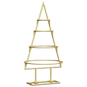 vidaXL Arbre de No&euml;l en m&eacute;tal Dor&eacute; 60 cm Acier peint par poudre