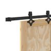 vidaXL Porte coulissante Naturel et Noir 83 x 232 cm Pin massif