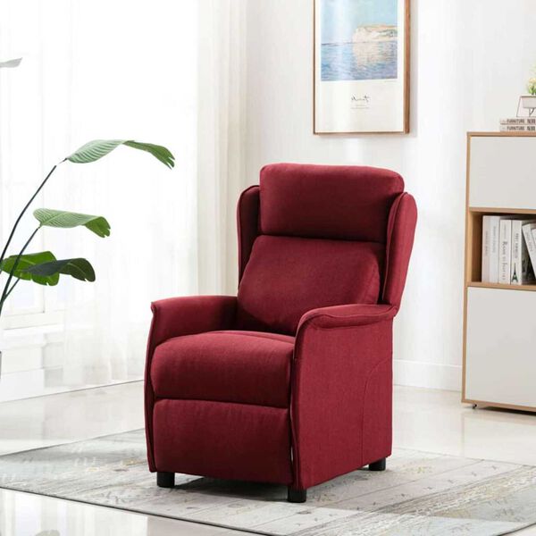 vidaXL Fauteuil inclinable Bordeaux 66.5 x 94 x 101.5 cm Polyester