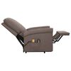 vidaXL Fauteuil de massage Taupe Tissu