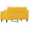 vidaXL Canap&eacute; &agrave; 2 places Jaune clair 140 cm Tissu