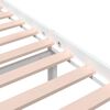 vidaXL Cadre de lit sans matelas blanc bois massif 135x190 cm