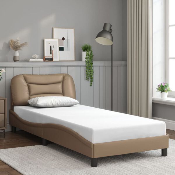 vidaXL Cadre de lit avec LED sans matelas Hvar cappuccino 80x200 cm