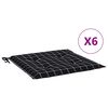 vidaXL Coussins de chaise de jardin lot de 6 motif &agrave; carreaux noir