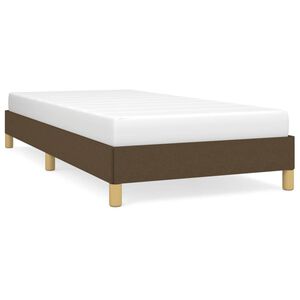 vidaXL Cadre de lit sans matelas marron fonc&eacute; 90x200 cm tissu