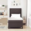 vidaXL Lit &agrave; ressorts avec matelas Marron fonc&eacute; 90 x 200 cm tissu