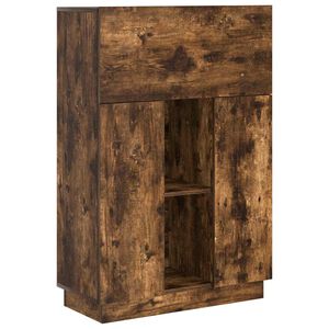 vidaXL Bureau Ch&ecirc;ne fum&eacute; 71.5 x 31.5 x 106.5 cm Bois d'ing&eacute;nierie