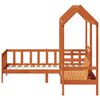 vidaXL Ensemble Lit de Jour 3 pcs Cire marron Bois de pin massif