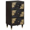vidaXL Buffet avec tiroir Noir 40 x 33 x 75 cm Bois de mangue massif