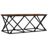 vidaXL Table basse ch&ecirc;ne fum&eacute; 100x49x40 cm bois d'ing&eacute;nierie