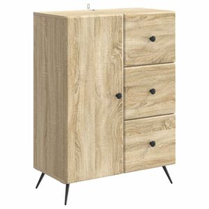 vidaXL Buffet Ch&ecirc;ne Sonoma 66 x 34,5 x 90 cm Bois d'ing&eacute;nierie