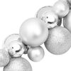 vidaXL Guirlande de No&euml;l avec boules argent&eacute; 175 cm polystyr&egrave;ne