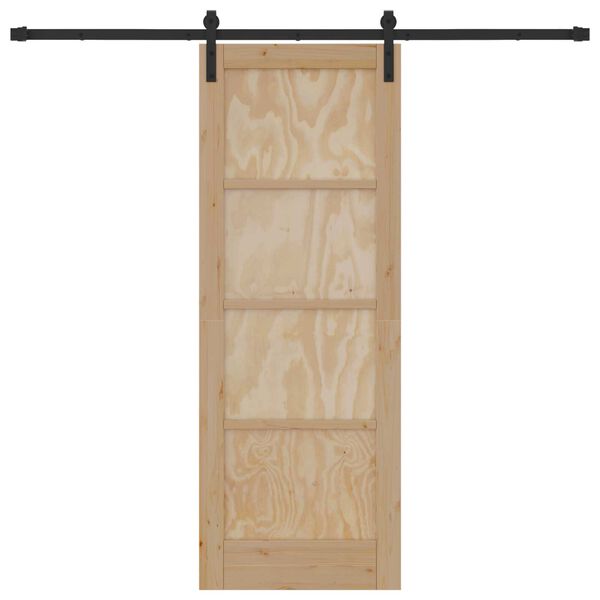 vidaXL Porte coulissante Marron 73,5 x 198,5 cm Pin massif