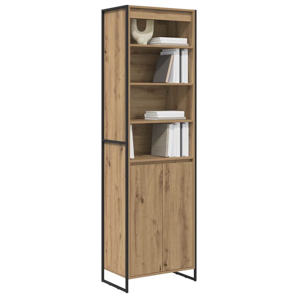vidaXL Armoires Hautes 2 pcs Ch&ecirc;ne artisan 60 x 36 x 200 cm
