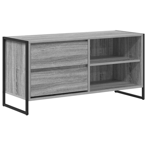 vidaXL Meuble TV Gris Sonoma 100 x 36 x 49,5 cm Bois d'ing&eacute;nierie