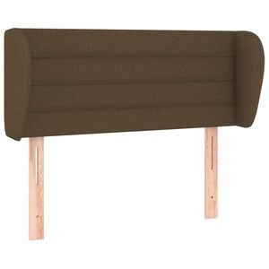 vidaXL T&ecirc;te de lit avec oreilles Marron Fonc&eacute; 83x23x78/88 cm Tissu