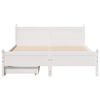 vidaXL Cadre de lit sans matelas blanc 135x190 cm bois de pin massif