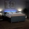 vidaXL Sommier &agrave; lattes de lit avec matelas Gris fonc&eacute; 200x200cm Tissu