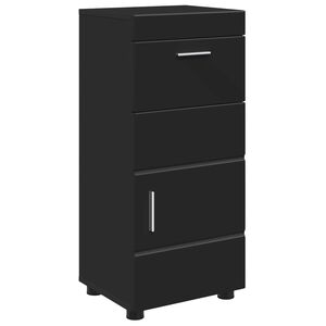 vidaXL Ensemble d'armoire de salle de bain avec tiroir TULUM Noir